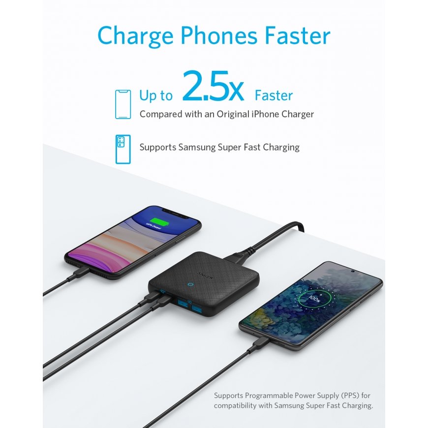 Anker 543 Powerport Atom III Universal Black Fast charging Indoor – 2