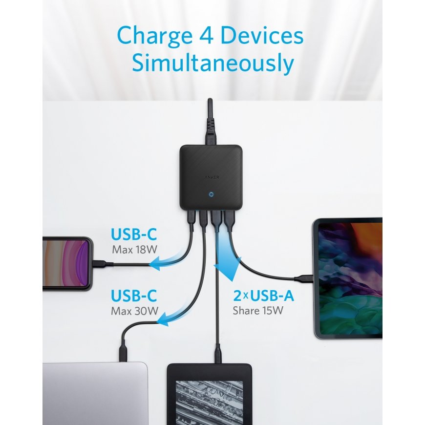Anker 543 Powerport Atom III Universāls Melns Ātrā uzlāde Iekštelpas – 4