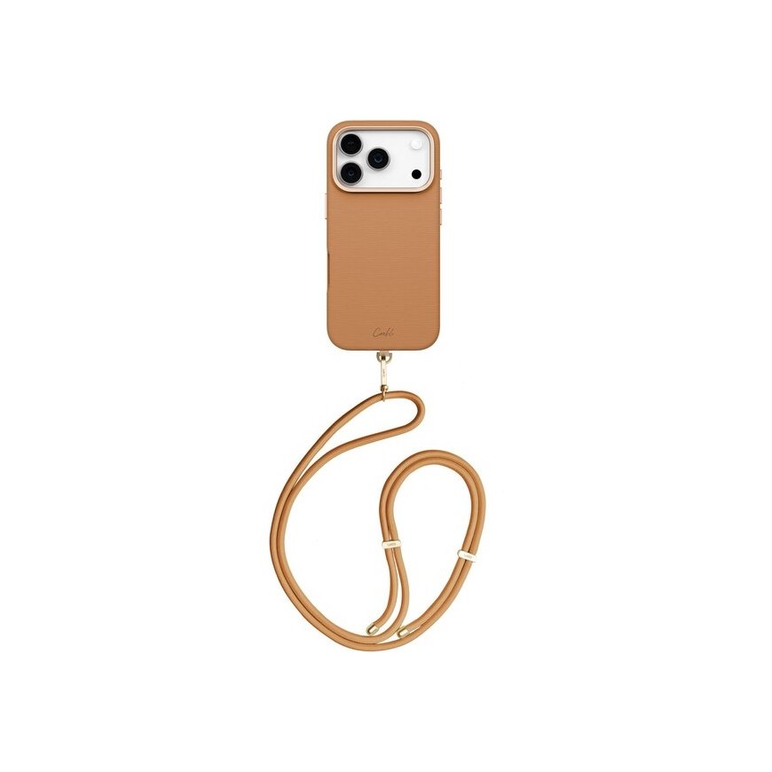 Dėklas UNIQ Coehl Mirelle iPhone 17 Pro Max magnetinio krovimo rudas
