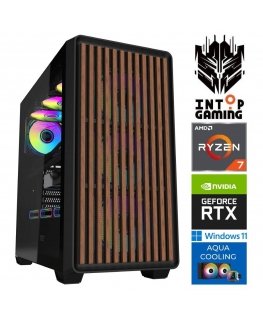 INTOP AQUA Ryzen 7 8700F 16GB DDR5 1TB SSD M.2 NVME+2TB RTX5070 12GB WIN11Pro