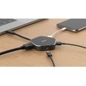 D-Link DUB-M420 knyginių kompiuterių dokas / jungčių replikatorius Vielinis Thunderbolt 3 Aliuminis,