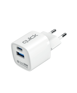 Greitas QG-311 GaN 2x USB-C / USB įkroviklis 65W