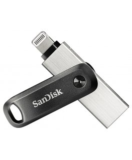 SanDisk iXpand USB-välkmälu 64 GB USB Type-A / Lightning 3.2 Gen 2 (3.1 Gen 2) Must, Hõbe