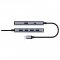Cudy UH500 sąsajos šakotuvas USB 3.2 Gen 1 (3.1 Gen 1) Type-C 5000 Mbit/ai Pilka, Sidabras Cudy UH500 sąsajos šakotuvas USB 3.2 Gen 1 (3.1 Gen 1) Type-C 5000 Mbit/ai Pilka, Sidabras