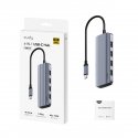 Cudy UH500 jaotur USB 3.2 Gen 1 (3.1 Gen 1) Type-C 5000 Mbit/s Hall, Hõbe Cudy UH500 jaotur USB 3.2 Gen 1 (3.1 Gen 1) Type-C 5000 Mbit/s Hall, Hõbe