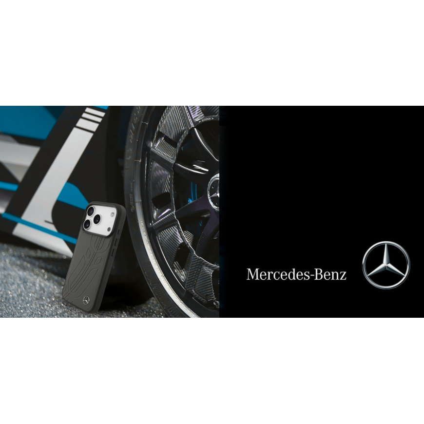 Mercedes odinė didelė lauro lapo MagSafe dėklas iPhone 17 P