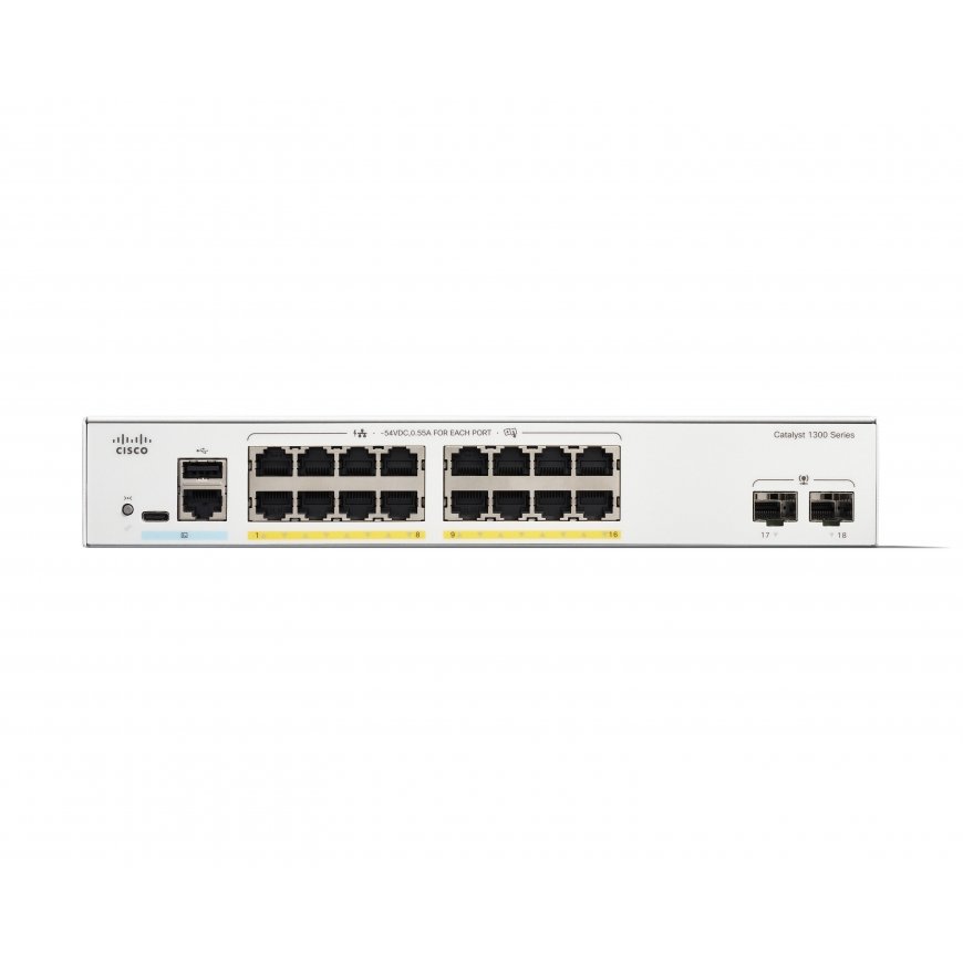 Cisco Catalyst 1300-16FP-2G Managed Switch, 16 Port GE, Full PoE, 2x1GE SFP, Limited Lifetime Protec – 2