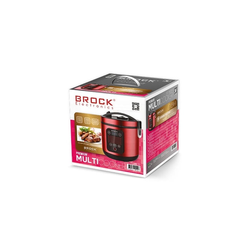 Brock Electronics MC 3602 RD мультиварка 5 L 700 W Черный, Красный – 2