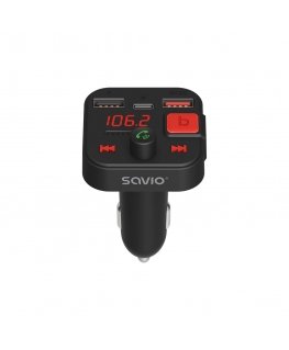 Savio TR-15 Transmiter FM z Bluetooth 87,6 - 107,9 MHz Bluetooth/USB Must