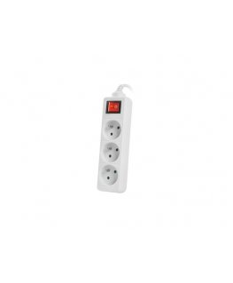 Lanberg PS1-03E-0300-W power extension 3 m 3 AC outlet(s) Indoor White