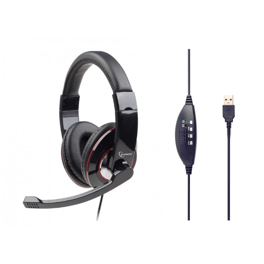 Gembird MHS-U-001 headphones/headset Wired Head-band Calls/Music Black – 2