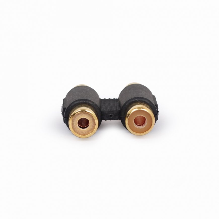Gembird A-2RCAFF-01 kaabli soomuutja 2 x RCA Must, Kuld – 3