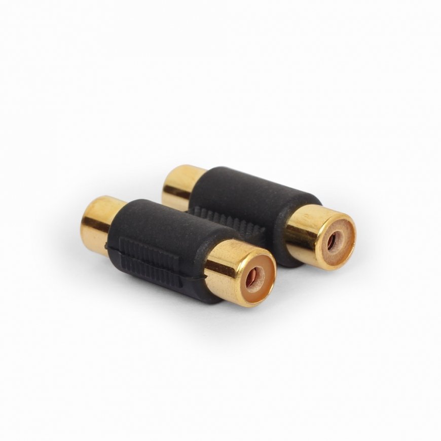Gembird A-2RCAFF-01 cable gender changer 2 x RCA Black, Gold – 4