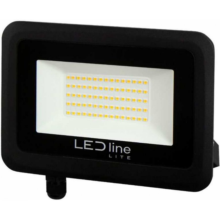 Välisvalgusti LED 50W neutraalne valge 230Vac, 5000lm, IP65, must, PHOTON, LED LINE