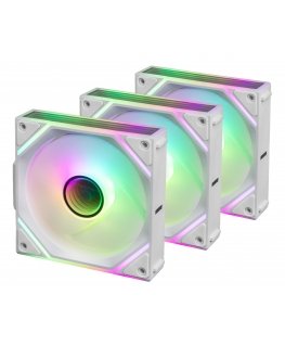 Blackstorm Luna MAG-INF ARGB PWM -fan pack, white, 120 mm, pack of 3