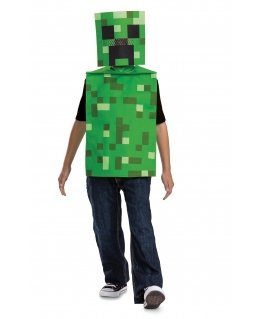 Rooliasu Minecraft Creeper Paita & Naamio, 7-8a, 127-136 cm