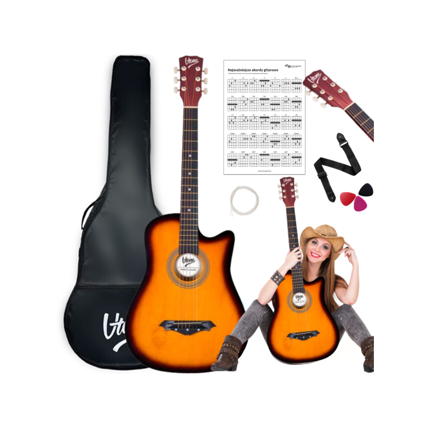 V-TONE AG ONE BB 4/4 zila izplūde akustiskā ģitāra