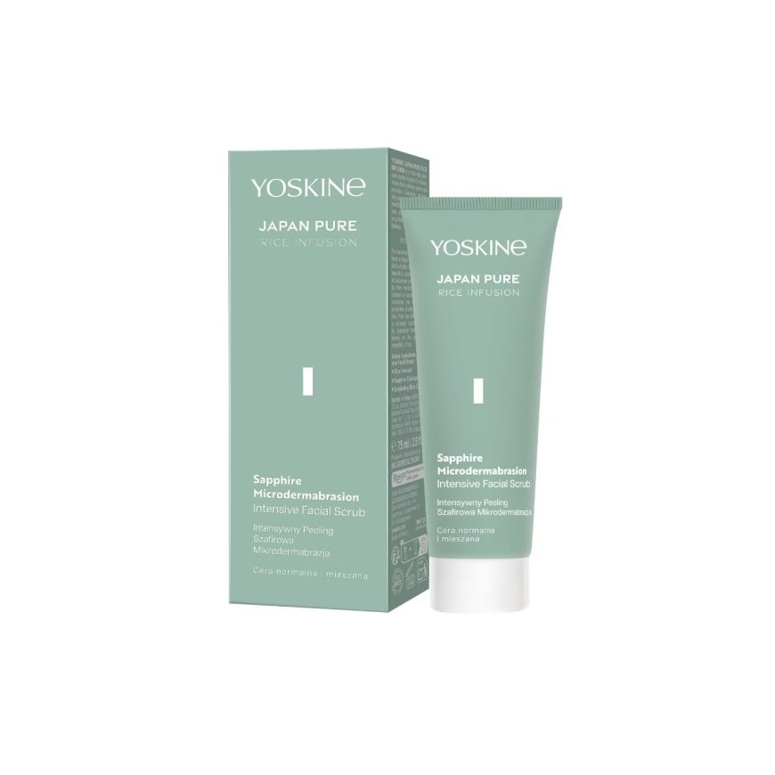 Yoskine, Japan Pure, Sapphire Microdermabrasion, Exfoliating, Cleansing Scrub, Face, 75 ml