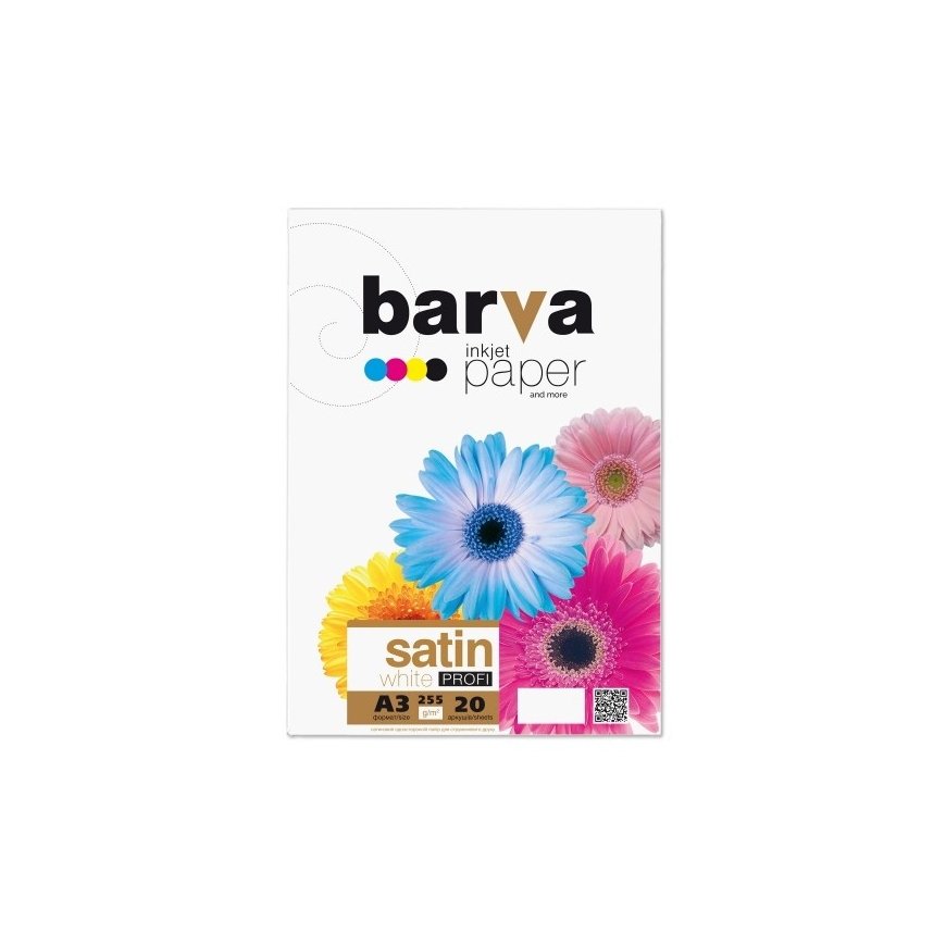 Barva Fotopapīrs KRĀSA balts satīns 255