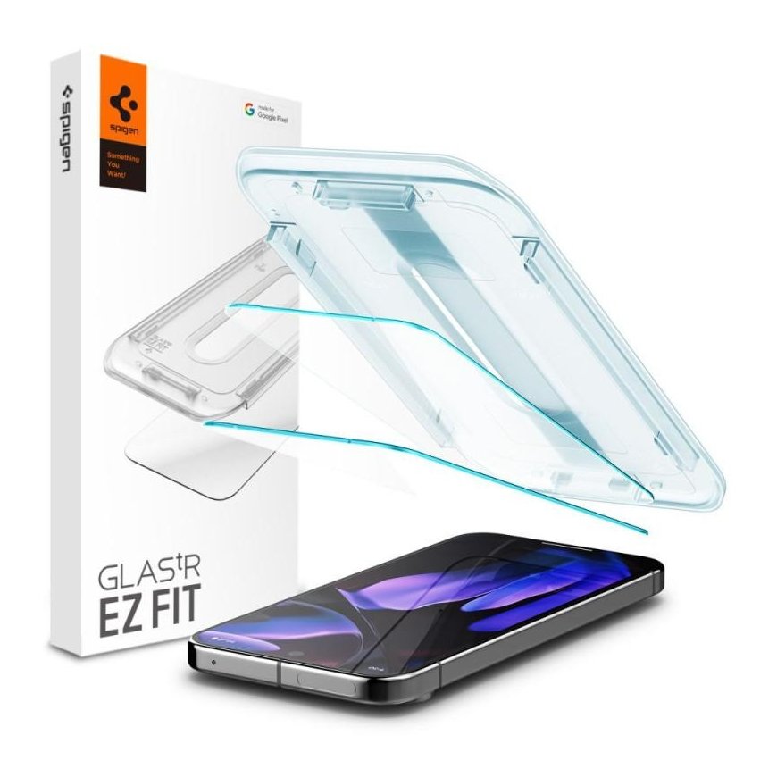 „Spigen Glass tR EZ Fit Optik“ 2 kpl, kristallinkirkasta – „Google Pixel 10 Pro XL“ – 2