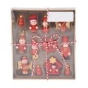 Home Styling Collection Wooden Christmas Tree Ornaments Set, 12 pcs. Home Styling Collection Wooden Christmas Tree Ornaments Set, 12 pcs.