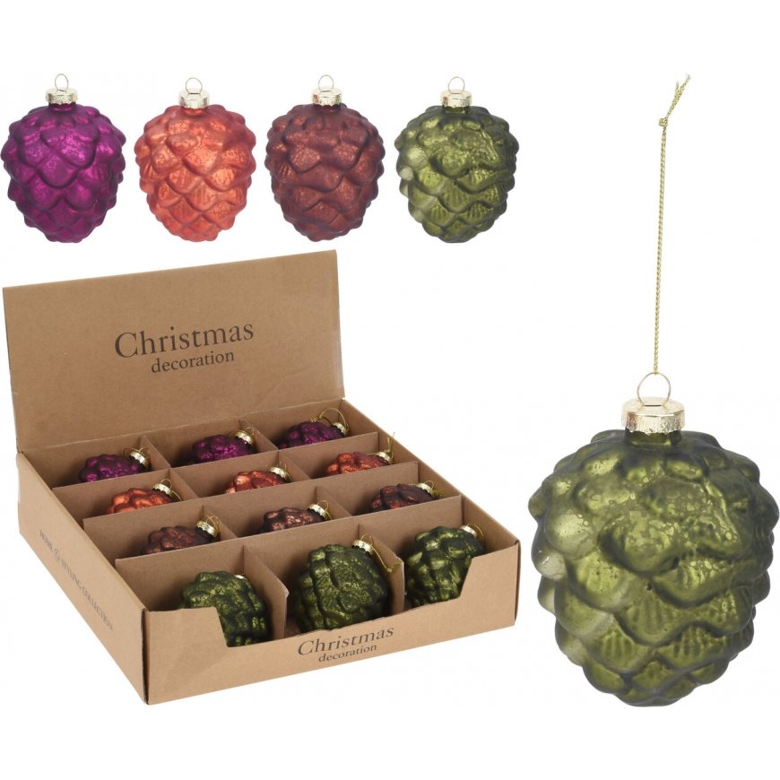 Home Styling Collection Wooden Christmas Tree Ornaments Set, 12 pcs. – 2