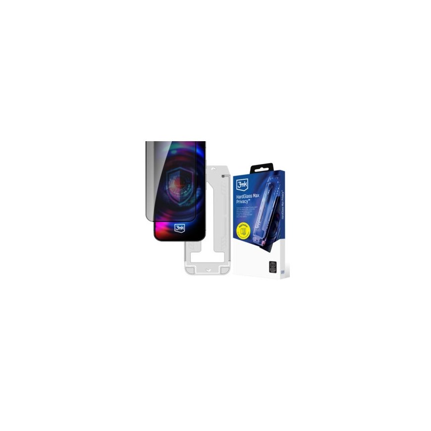 3MK HardGlass Max privātuma stikls ar aplikatoru, paredzēts „Samsung Galaxy S24+/S25+“ – 2