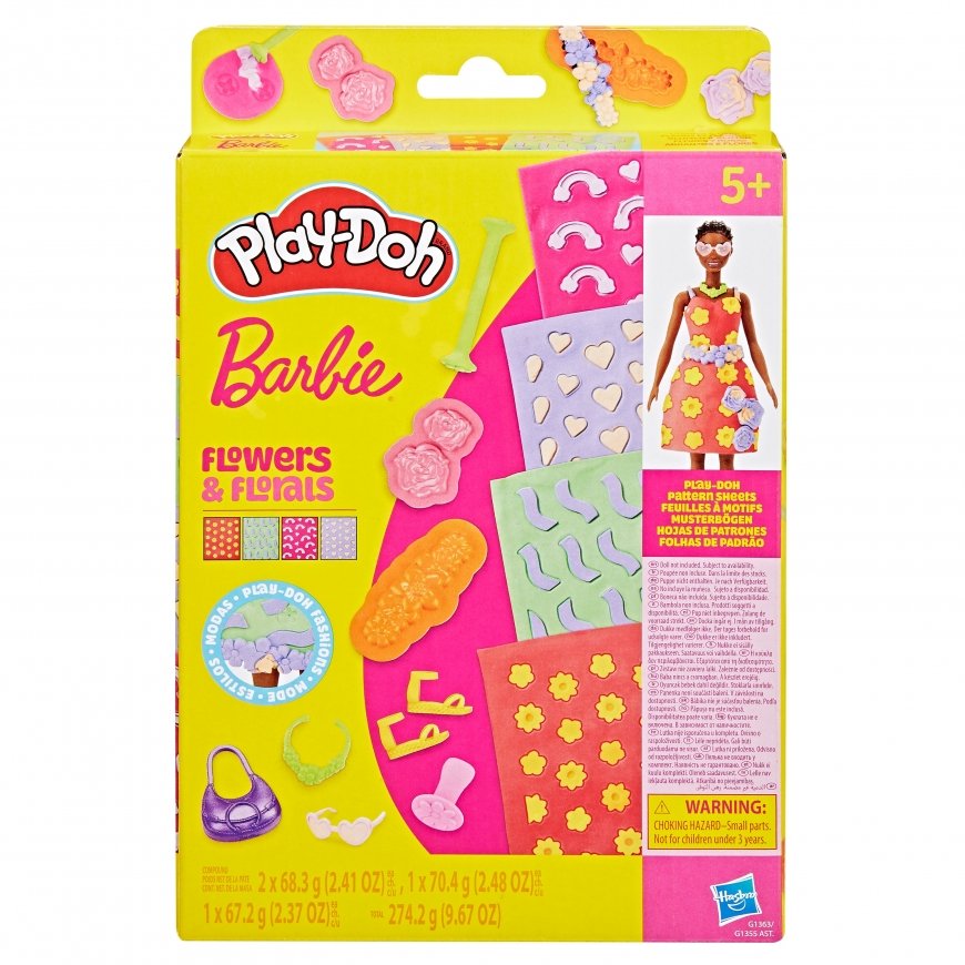 PLAY-DOH mängukomplekt Barbie Designer Patterns Packs – 5
