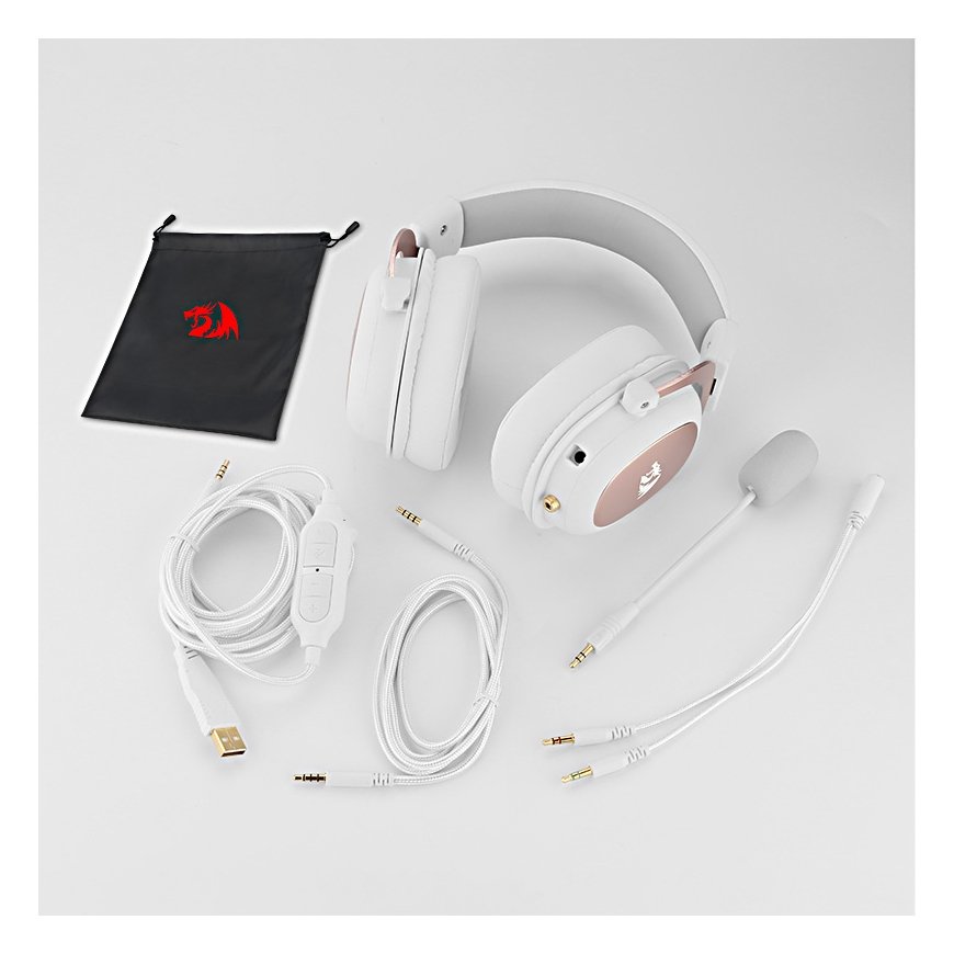 REDRAGON H510WR-RGB headphones/headset Wired White – 5