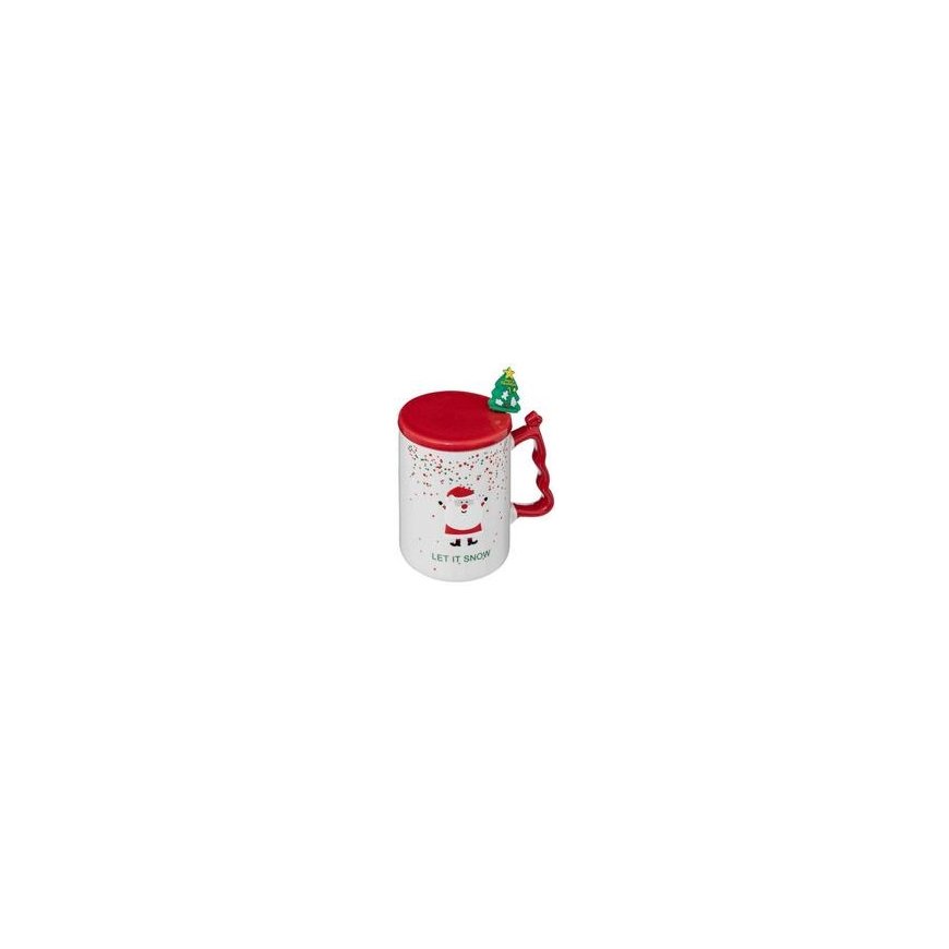Atmosphera Christmas mug with spoon and lid, 350 ml