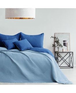 SOFTA bedspread in blue color made of simple material type - microfiber textile 260x280 AmeliaHome