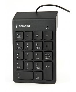 Gembird KPD-U-03 цифровая клавиатура Ноутбук/ПК USB Черный