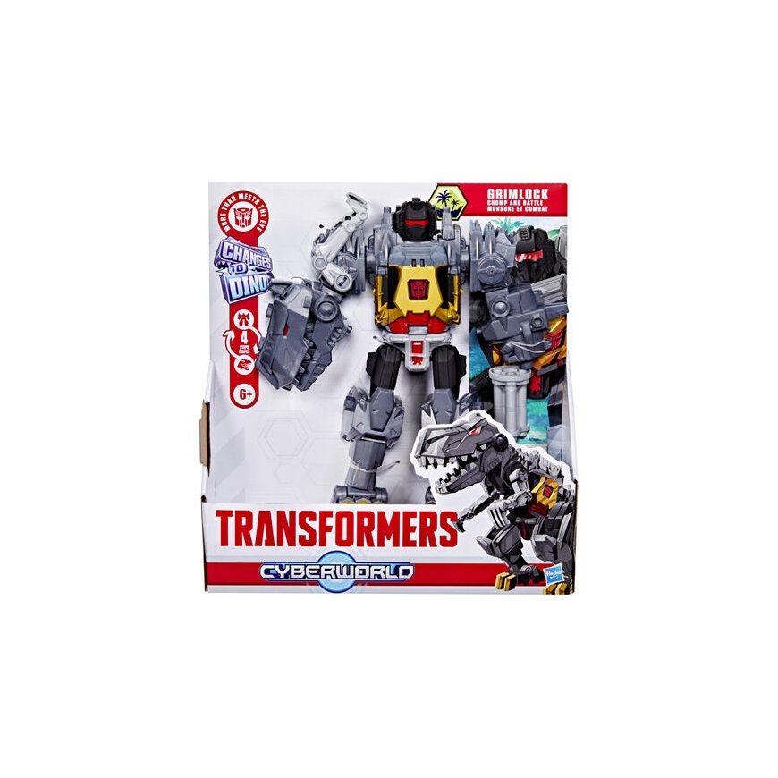 TRANSFORMERS Cyberworld - Hahmo Chomp & Battle Grimlock, 25 cm – 2