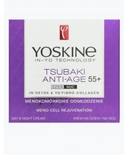 Yoskine, Tsubaki 55+, Pretgrumbu, Dienas un Nakts, Krēms, Seja, 50 ml