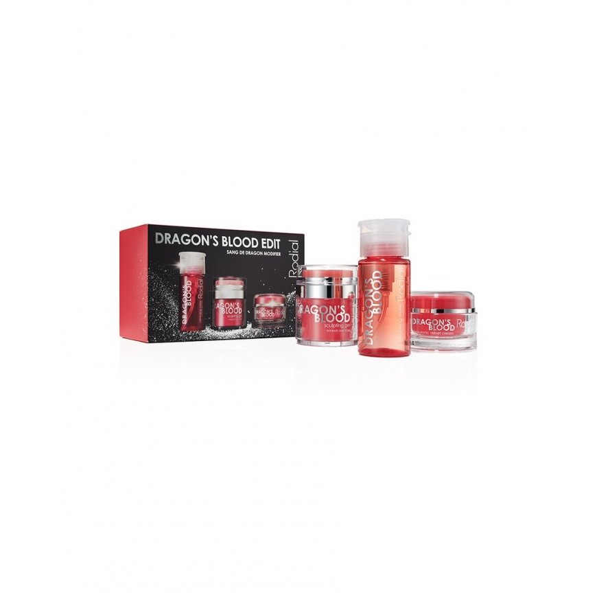Rodial-setti: Dragon's Blood, Intensiivinen kosteutus, Kremi, Kasvoille, 50 ml + Dragon's Blood, Muotoileva, Geeli, Kasvoille, 5