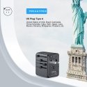 UNITEK P1121ABK01 elektripistiku adapter Universaalne Must