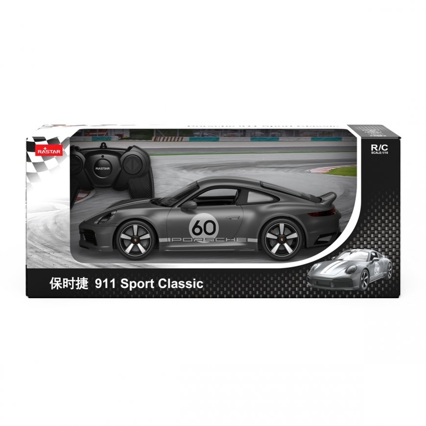 RASTAR R/C 1:16 Porsche 911 Sport Classic Pelēks