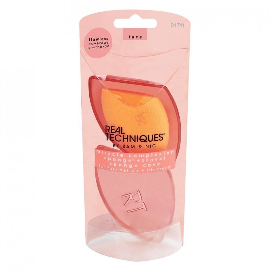 Real Techniques Miracle Complexion Sponge + Travel Sponge Case – 2