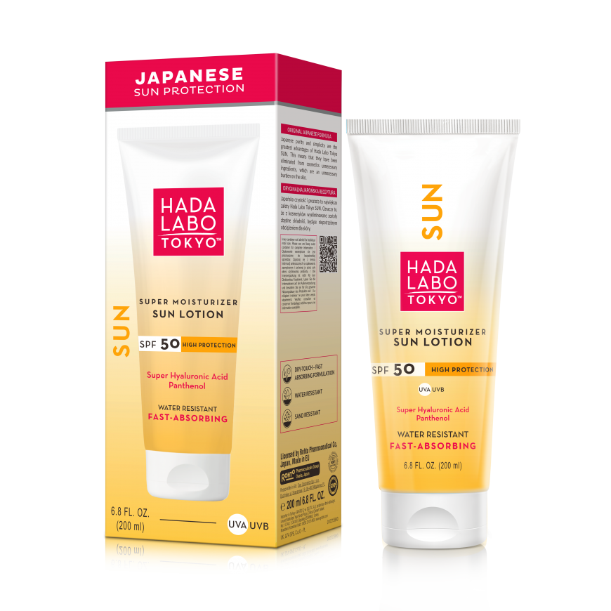 Hada Labo Tokyo, Aurinko, Hyaluronihappo, Kosteusvoide, Aurinkovoide, 50, 200 ml