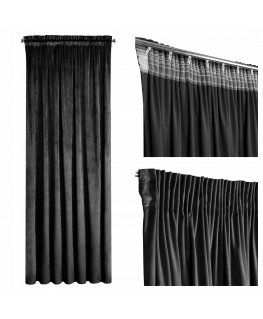 Eurofirany ZAS/MELANIE/BLACK 80X270 FLEX