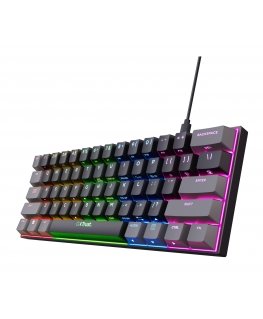 Trust GXT 867 Acira näppäimistö Pelaaminen USB QWERTY Englanti (US) musta