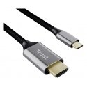 Trust 25630 kabeļu spraudņu pāreja USB-C HDMI Melns, Sudrabs Trust 25630 kabeļu spraudņu pāreja USB-C HDMI Melns, Sudrabs
