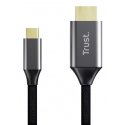Trust 25630 гендерный адаптер USB-C HDMI Черный, Серебристый Trust 25630 гендерный адаптер USB-C HDMI Черный, Серебристый