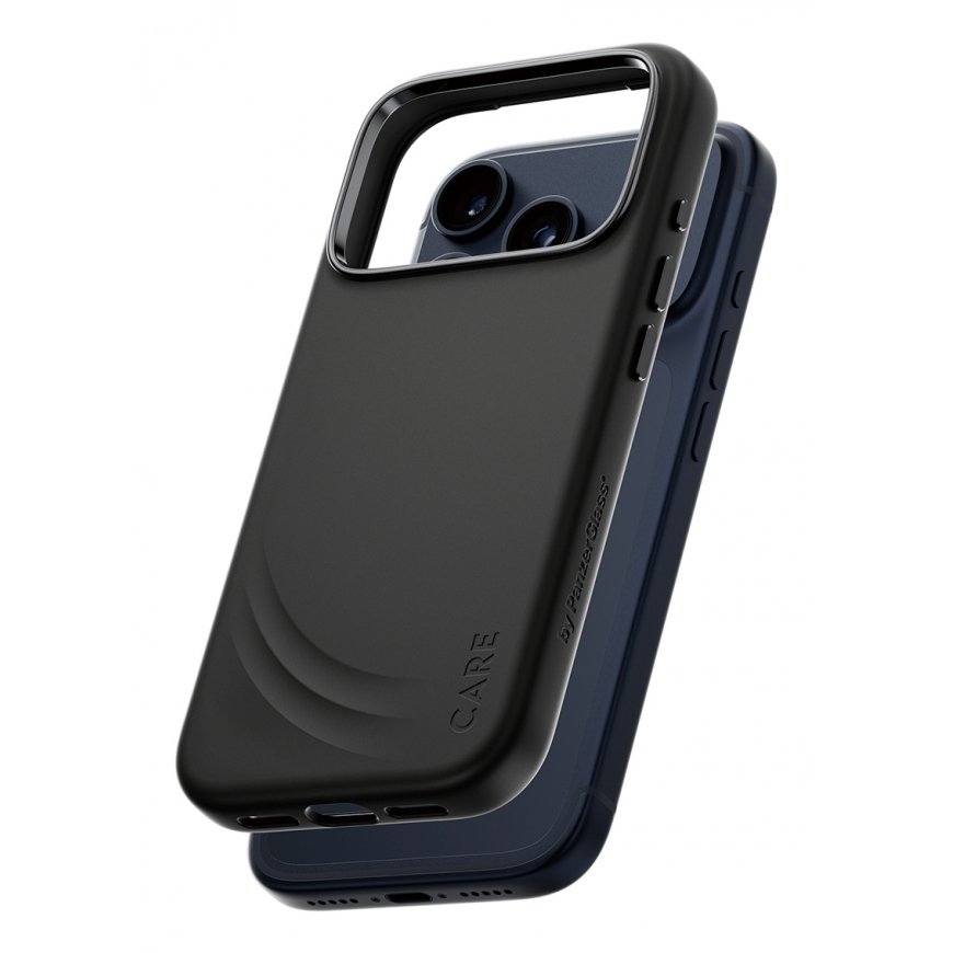 PanzerGlass CARE by ® Feature FLOW Case Black w. MagSafe iPhone 17 Pro mobiliojo telefono dėklas Juo