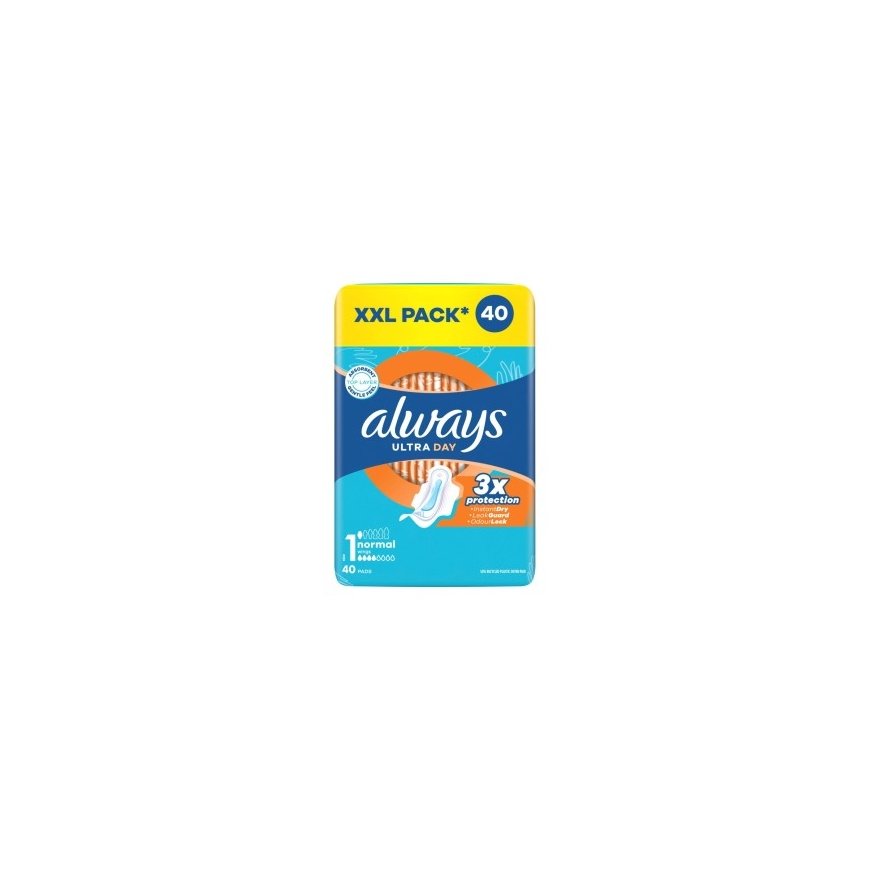 Always Ultra Normal Plus sanitary pads, S1, 40 pcs. – 2