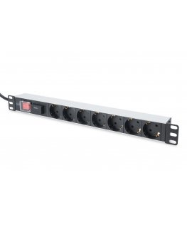Digitus DN-95407 удлинитель 2 m 7 розетка(и) Серебристый