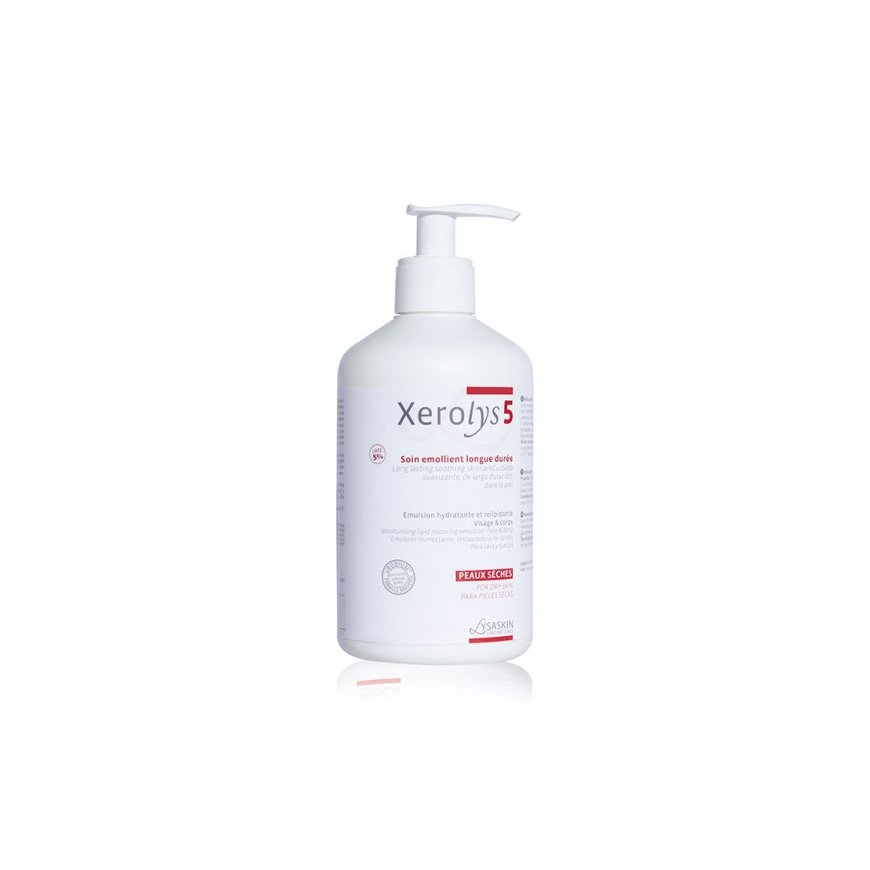 Lab Lysaskin, Xerolys 5, Protects & Hydrates, Body Emulsion, For Face & Body, 200 ml