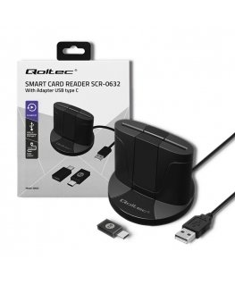 Qoltec 50632 считыватель сим-карт USB 2.0 Черный