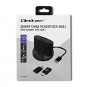 Qoltec 50632 išmanusis kortelių skaitytuvas USB 2.0 Juoda