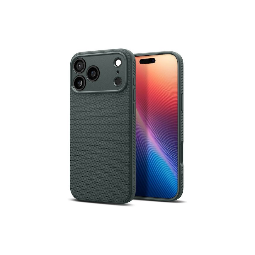 Spigen Liquid Air ümbris iPhone 17 Pro jaoks roheline